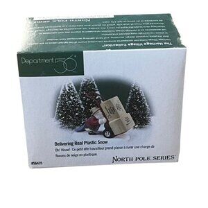Department 56 North Pole Series Delivering Real Plastic Snow Figurine